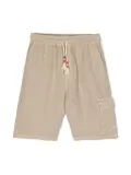 MC2 Saint Barth Kids logo-embroidered linen shorts - Neutrals