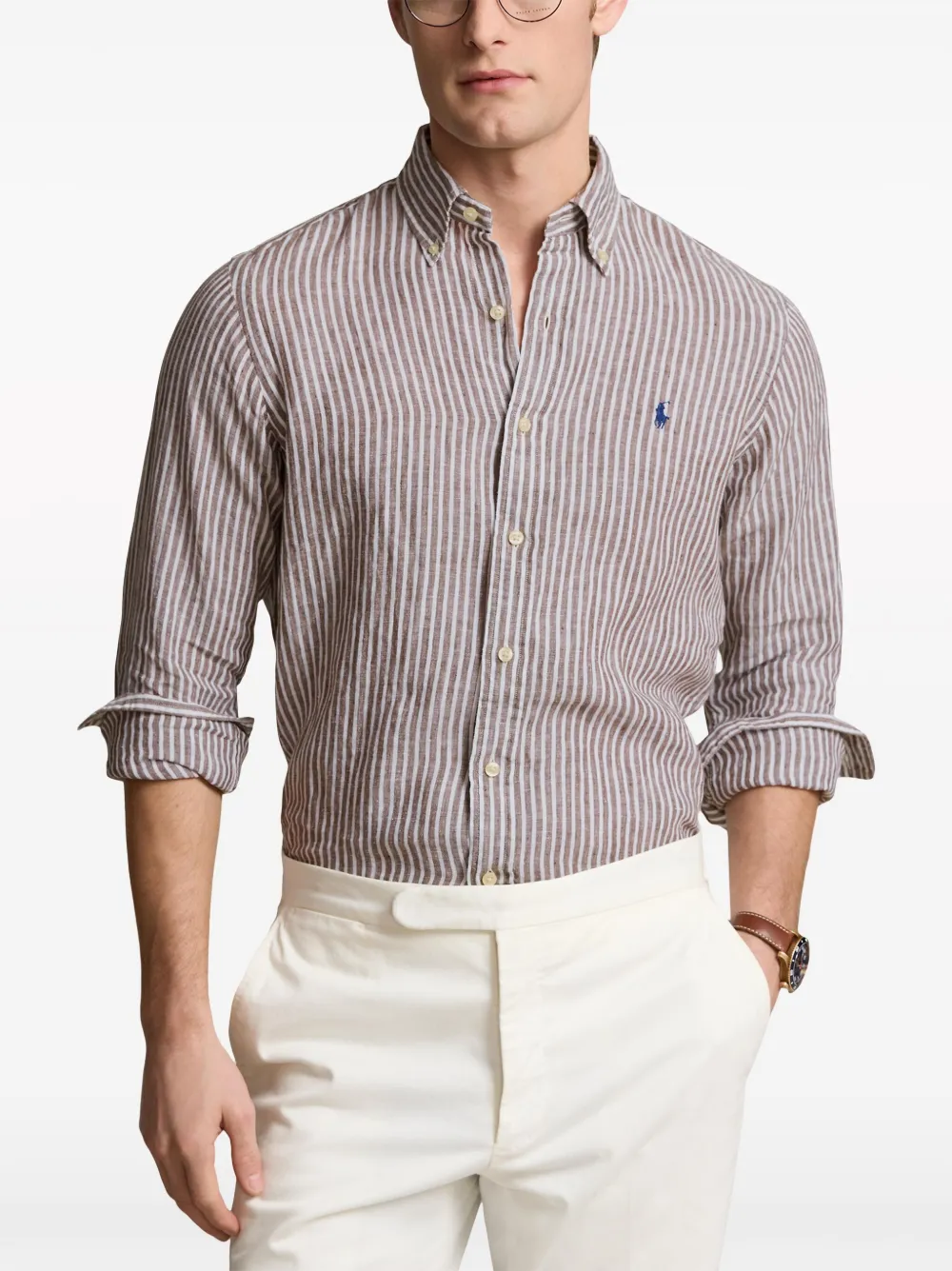 Polo Ralph Lauren Gestreept overhemd Bruin