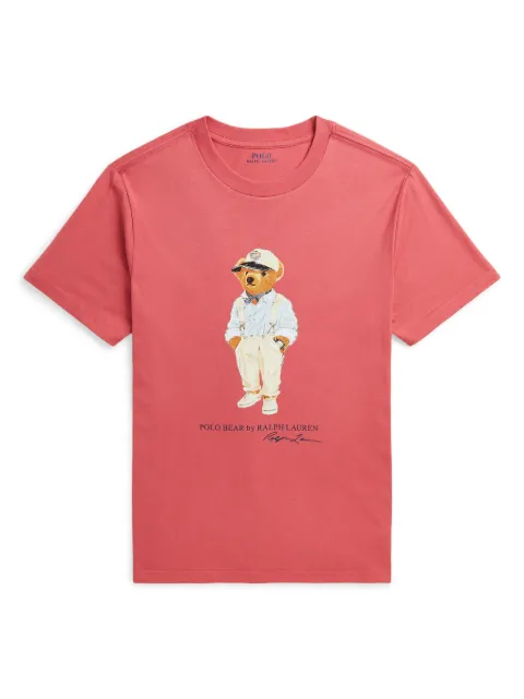 POLO RALPH LAUREN KIDS teddy-print cotton T-shirt 