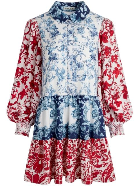 alice + olivia Paulie floral-print mini dress