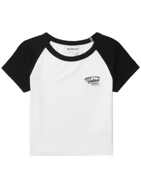 Musium Div. logo-embroidered ribbed T-shirt