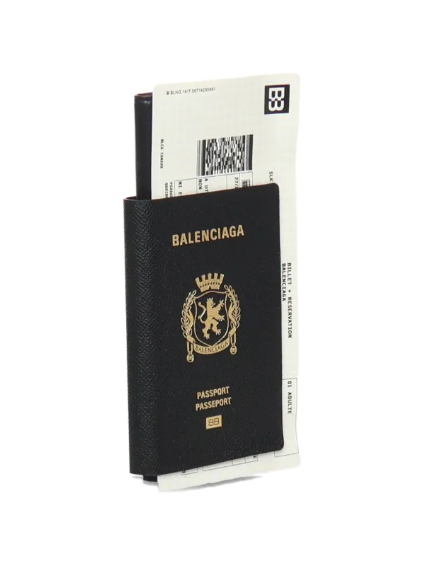 BALENCIAGA パスポート　ウォレット Balenciaga Long Wallet 1 Ticket Leather Wallet | Black | FARFETCH