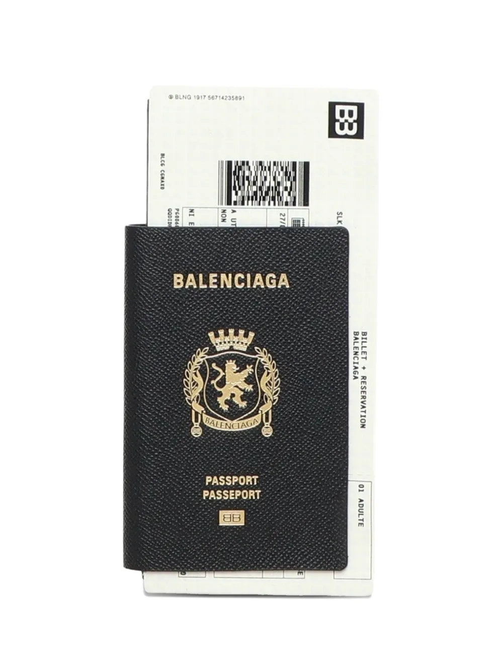 Balenciaga Portafoglio Passport in pelle - Nero