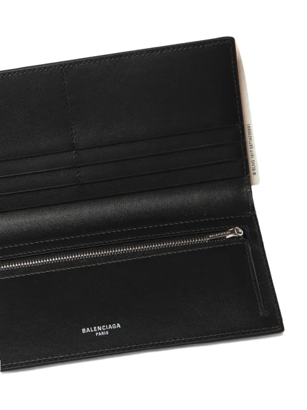 Balenciaga Passport Leather Wallet | Black | FARFETCH IN