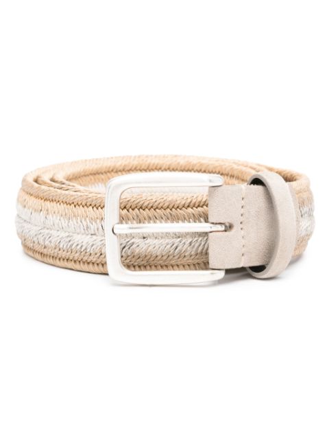 Moorer interwoven leather belt