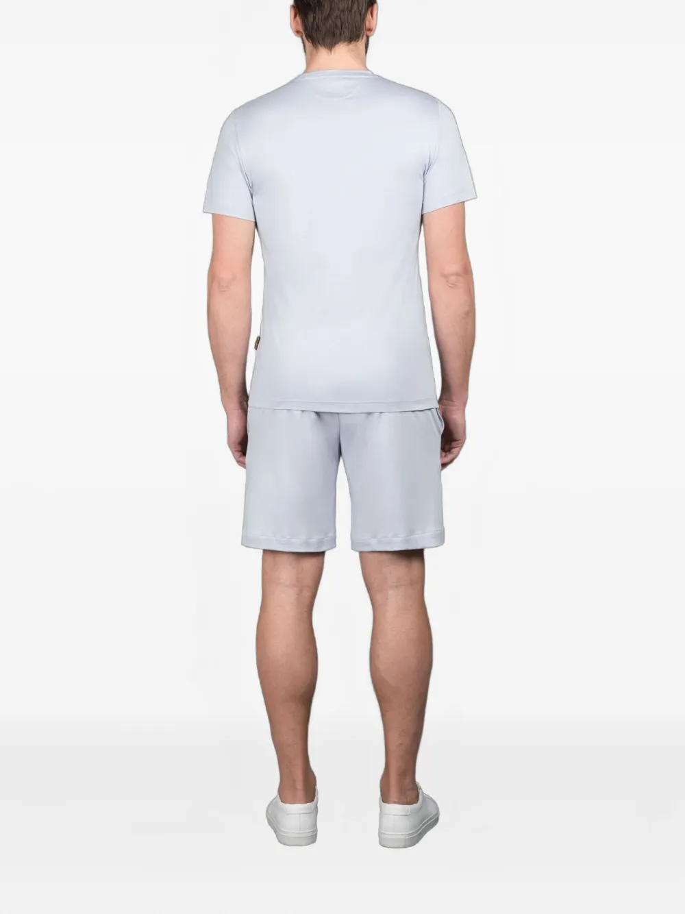 Moorer Katoenen T-shirt met ronde hals Wit