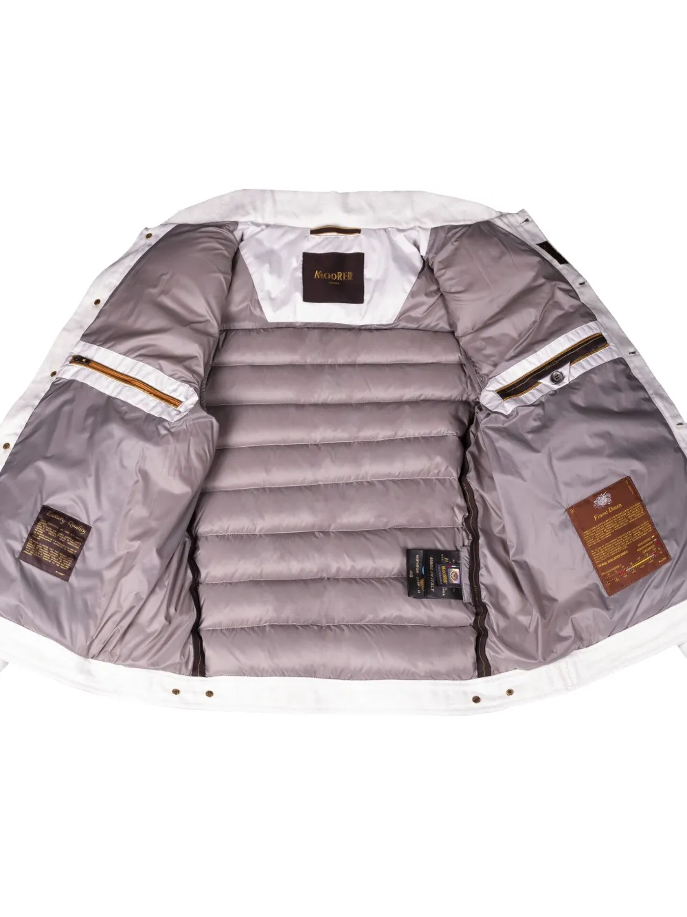 Moorer Denim jack Wit