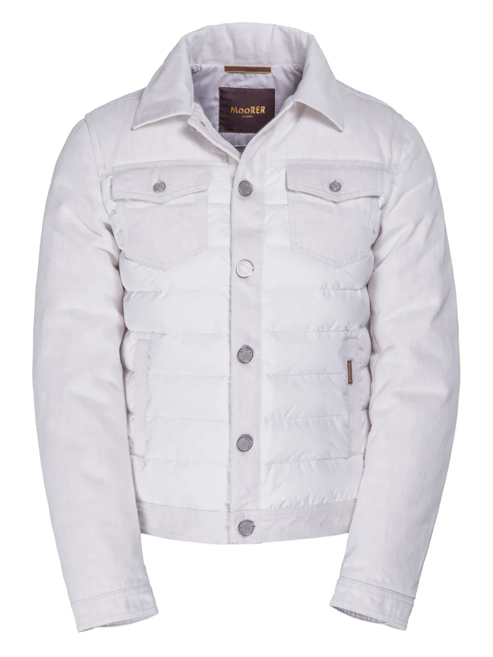 Moorer Mondor quilted denim jacket | White | Image 1