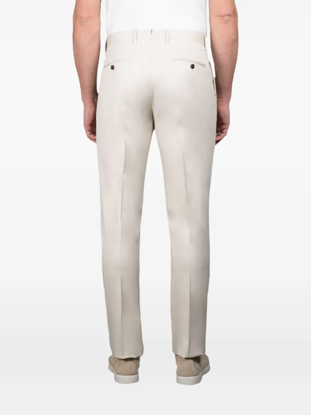 Moorer Geplooide witte broek