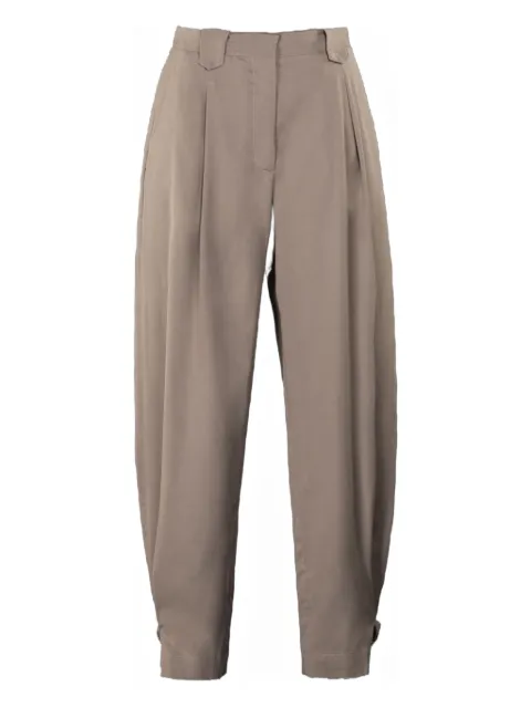 Moorer pleated buckled-cuff trousers