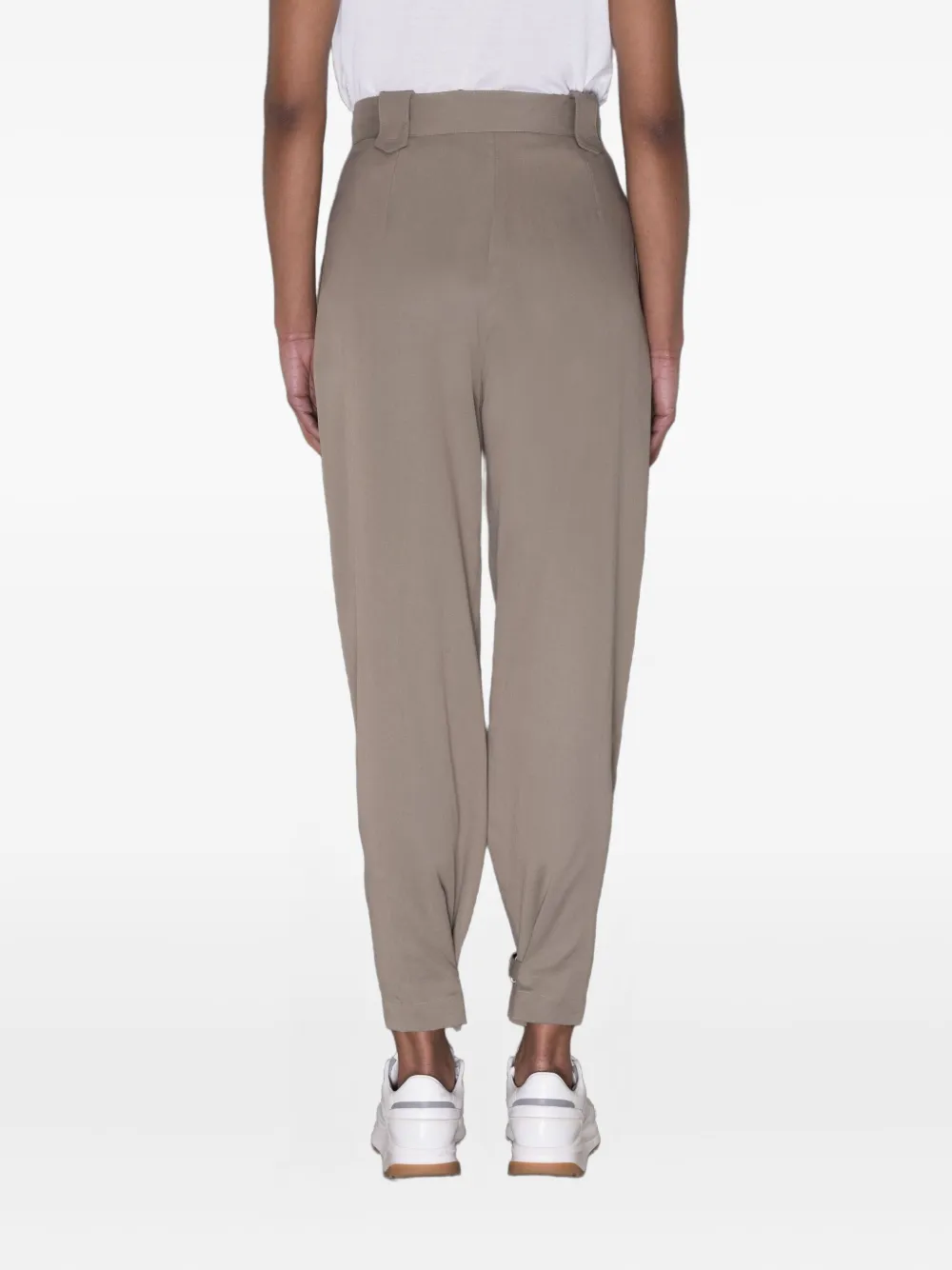 Moorer Plooibroek met gespcuffs Bruin