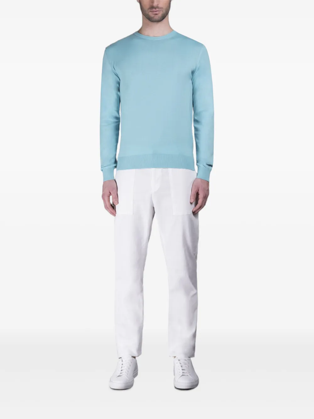 Moorer ORVIETO-SI5 crew-neck cotton sweater | Knitted Sweaters | Image 2