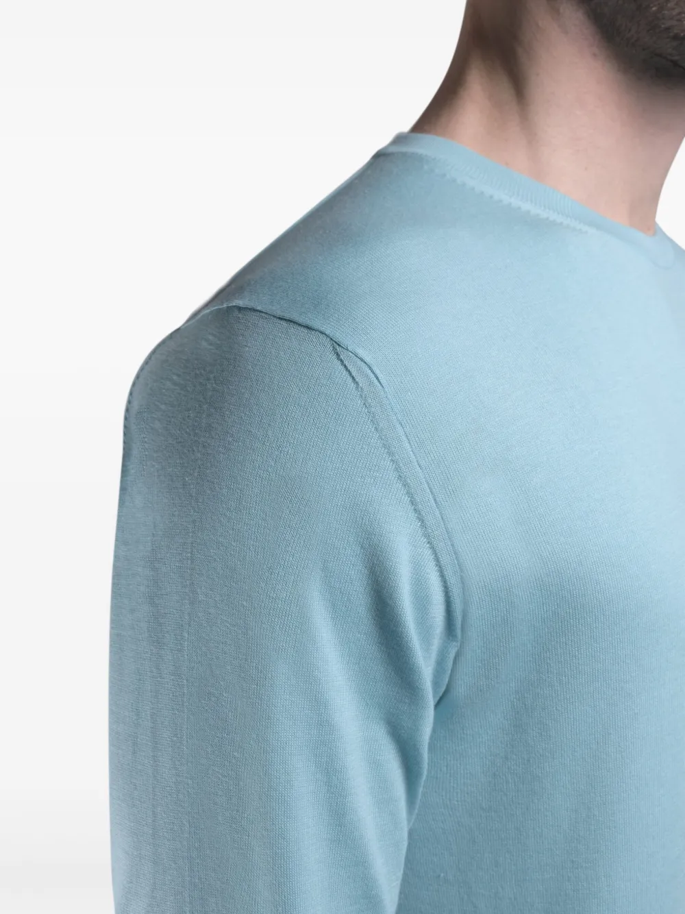 Moorer ORVIETO-SI5 katoenen trui met ronde hals Blauw