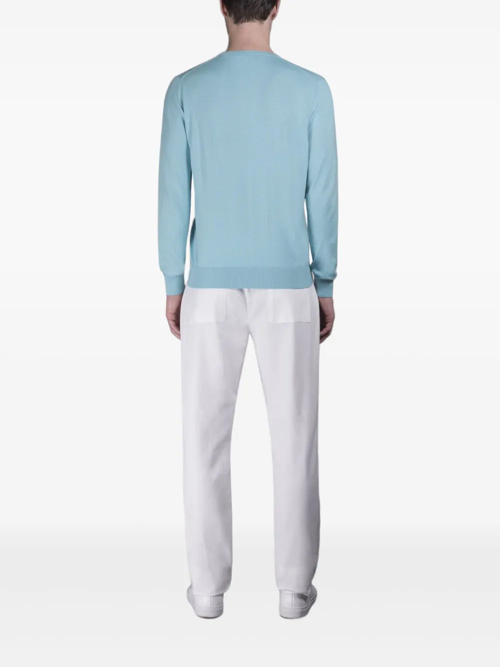 Moorer ORVIETO-SI5 katoenen trui met ronde hals Blauw