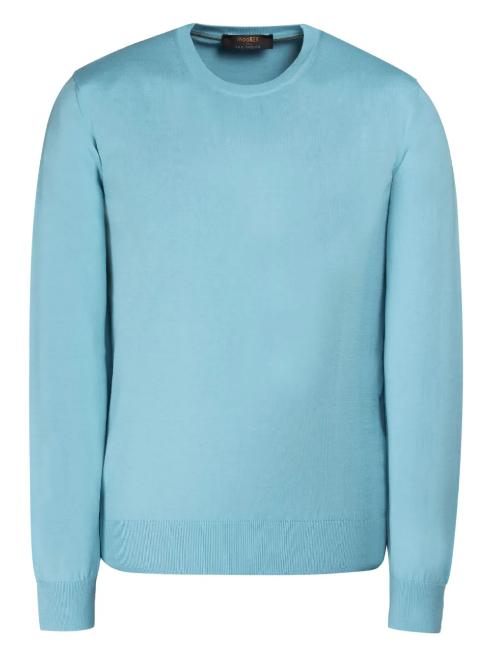 Moorer ORVIETO-SI5 crew-neck cotton sweater | Blue | Image 1