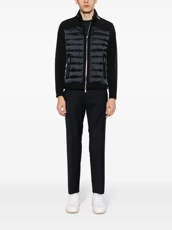 【送料込】MOORER GILLES-KNS 収納フード付き バイカーブルゾン Moorer Gilles-KNS Padded Jacket | Blue | FARFETCH
