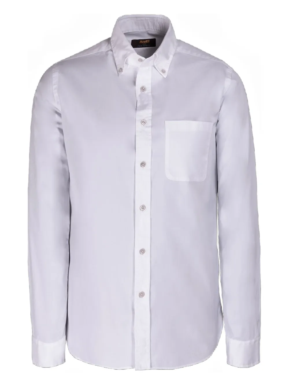 Moorer Chest-pocket Button-down Shirt In White