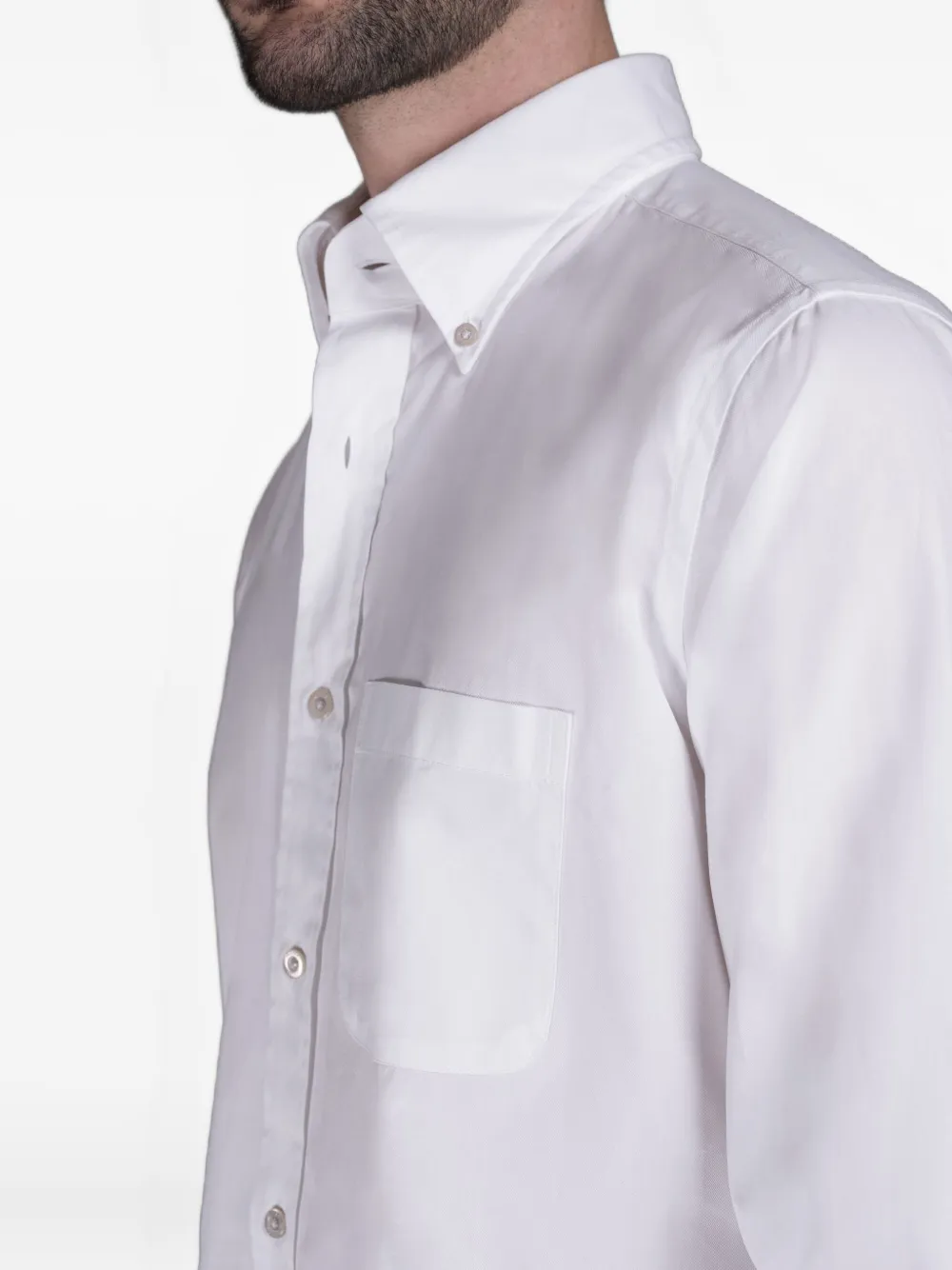 Moorer Chest-pocket Button-down Shirt In White