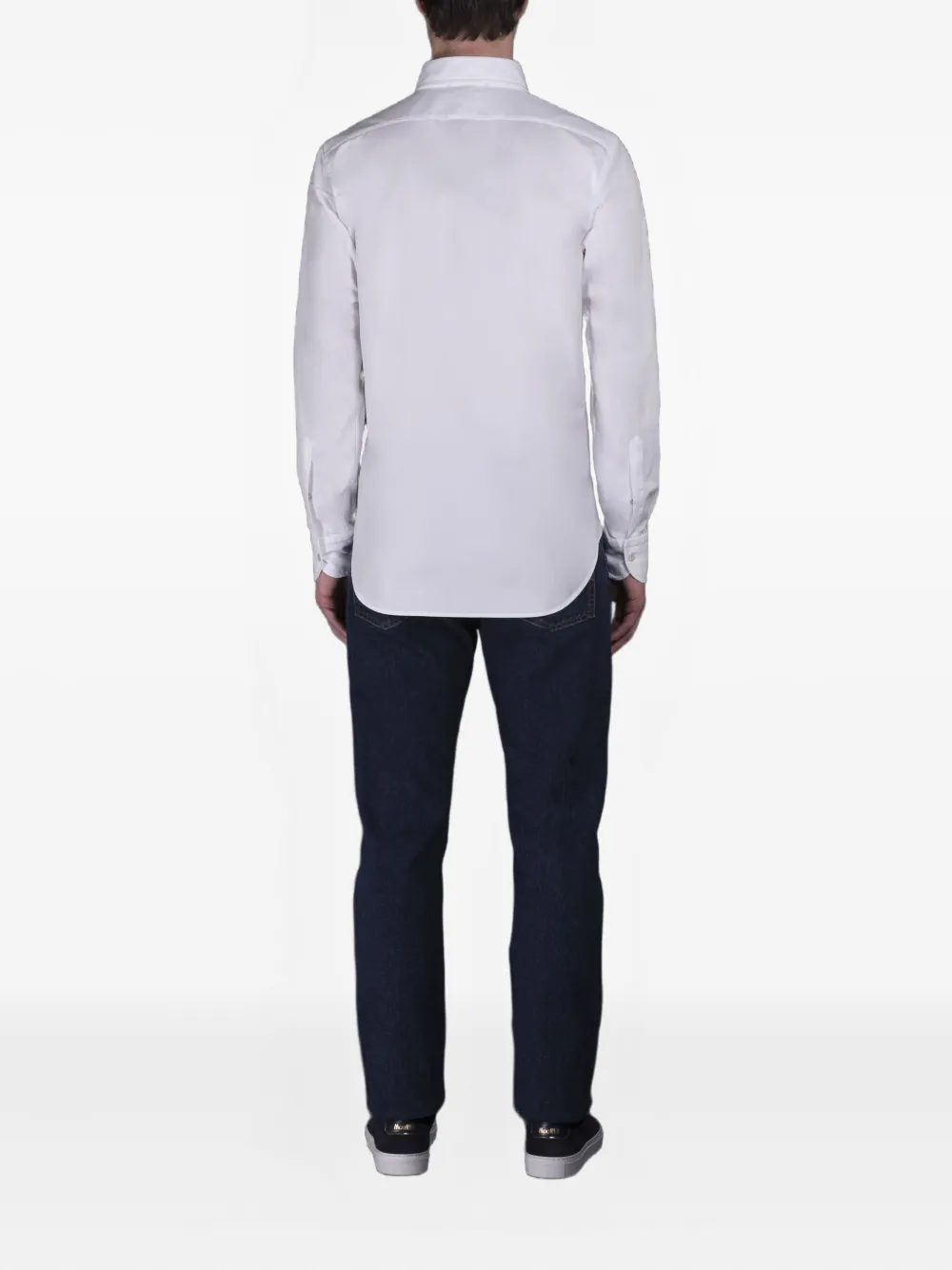 Moorer Chest-pocket Button-down Shirt In White