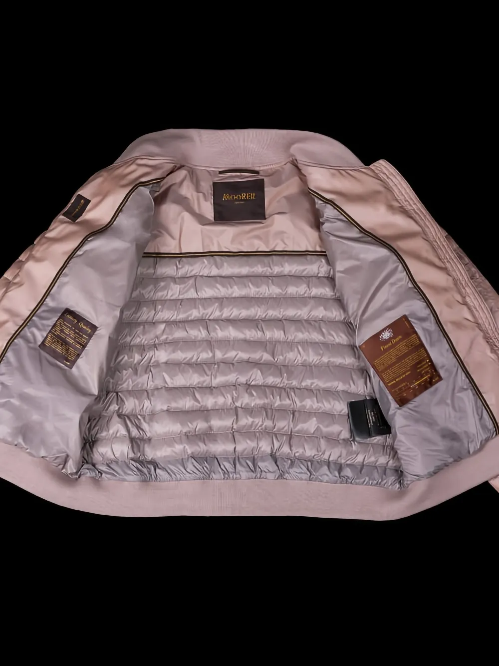Moorer Quilted Bomber Jacket In Pink
