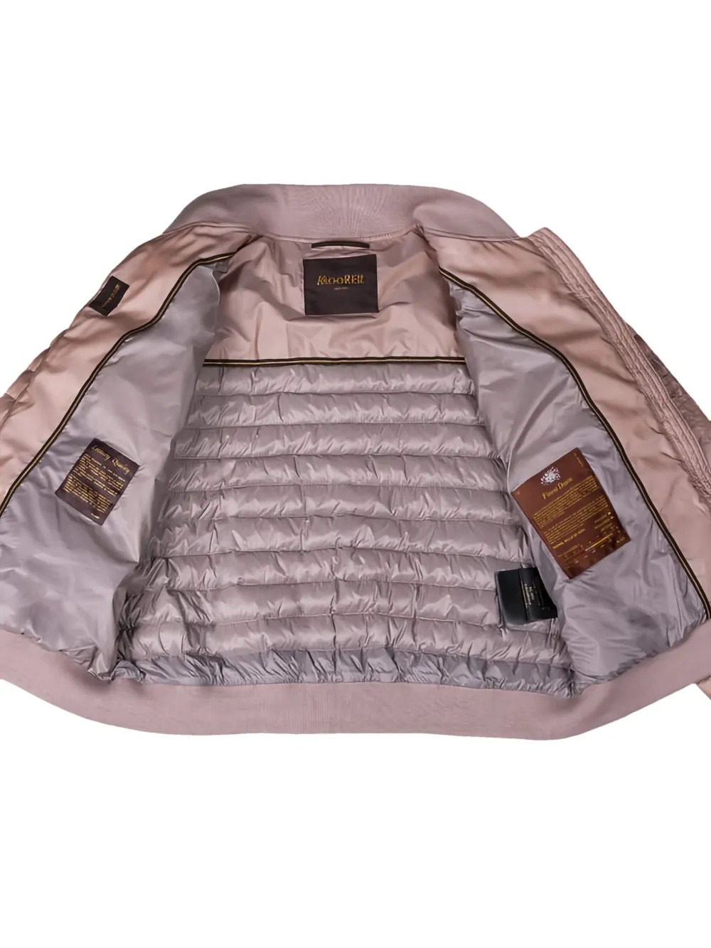 Moorer Gewatteerd bomberjack Roze