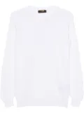 Moorer ribbed crew-neck jumper - White