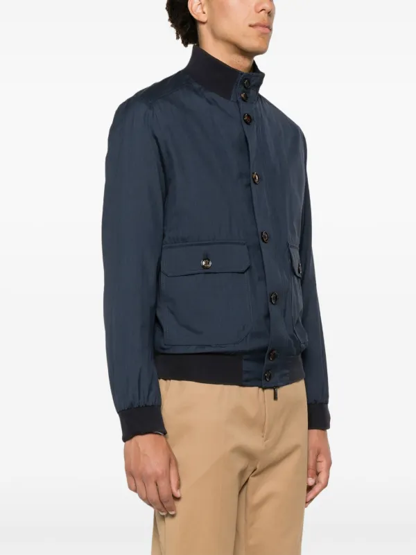 Moorer Carlos-Go zip-up Jacket | Blue | FARFETCH IN