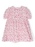 Simonetta rose-print dress - Pink