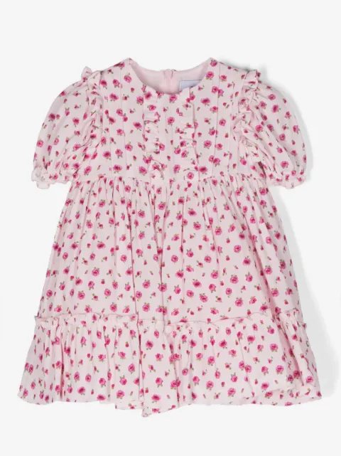 Simonetta rose-print dress