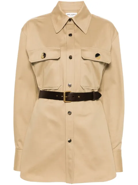 Saint Laurent belted Saharienne shirt