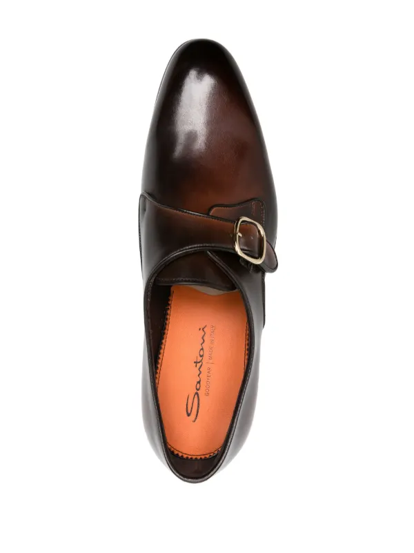 Santoni Chaussures Texturees a Boucles Marron FARFETCH CM