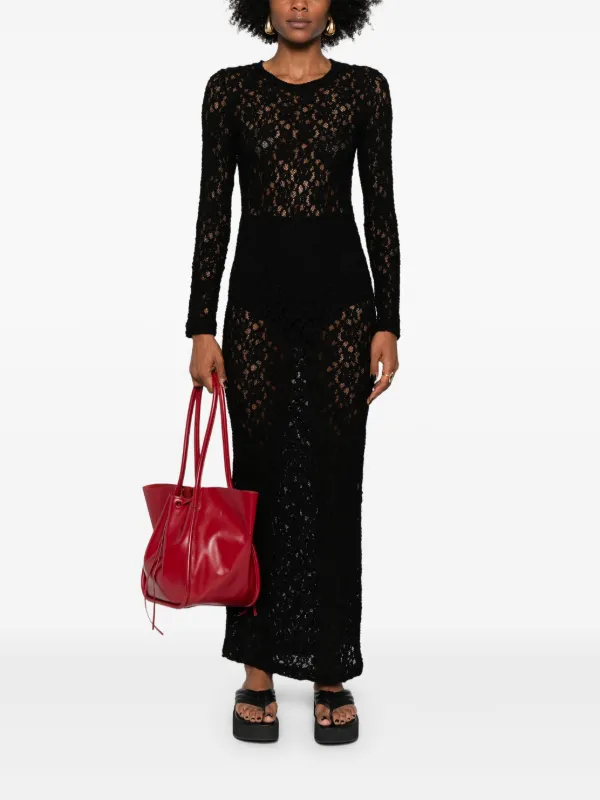 Bodycon Lace Maxi Dress Black FARFETCH PH