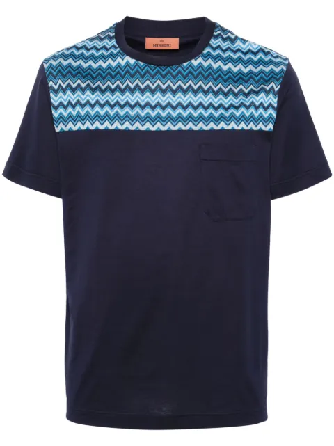 Missoni zigzag-panel cotton T-shirt