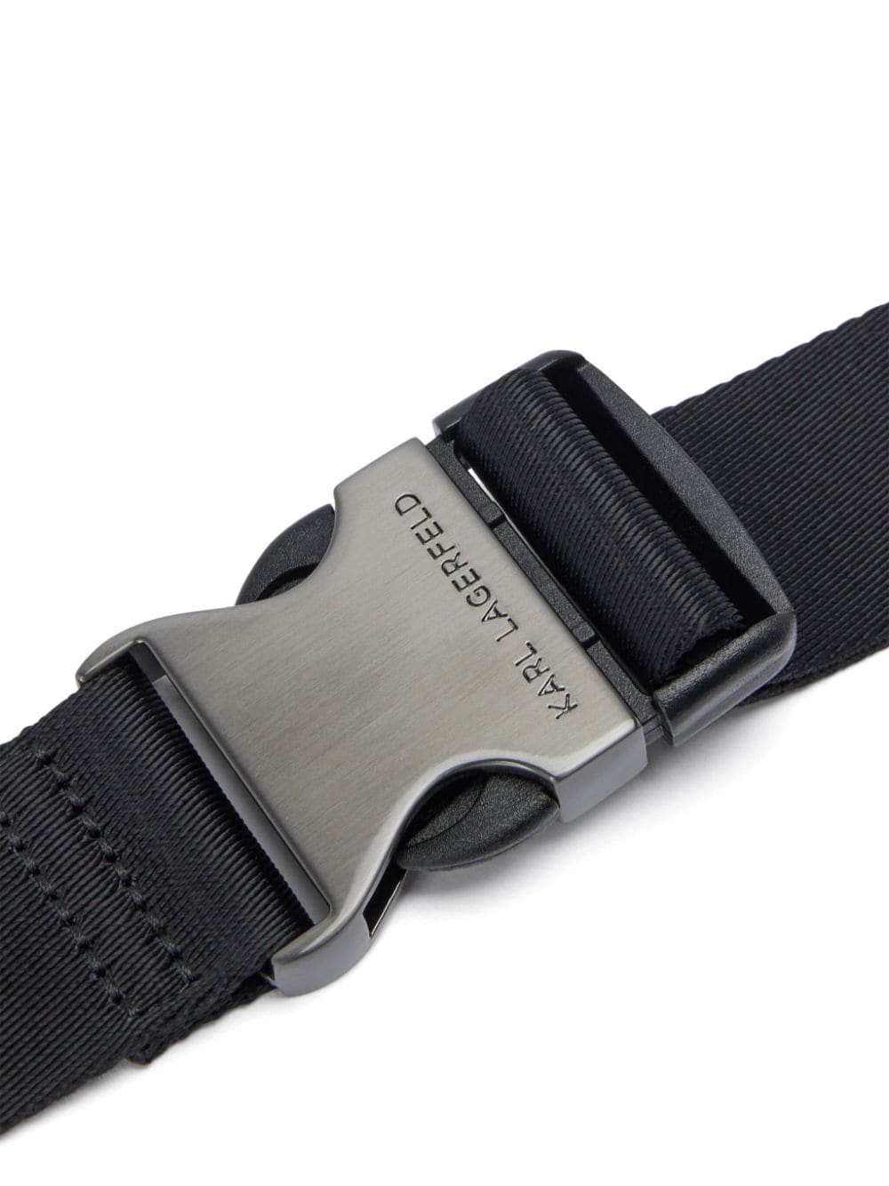Shop Karl Lagerfeld Monogram-pattern Zipped Belt Bag In Grey