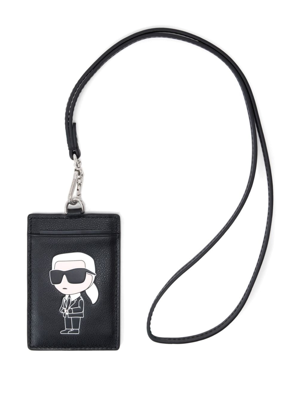 Karl Lagerfeld K/ikonik 2.0 Strap Card Holder In Black