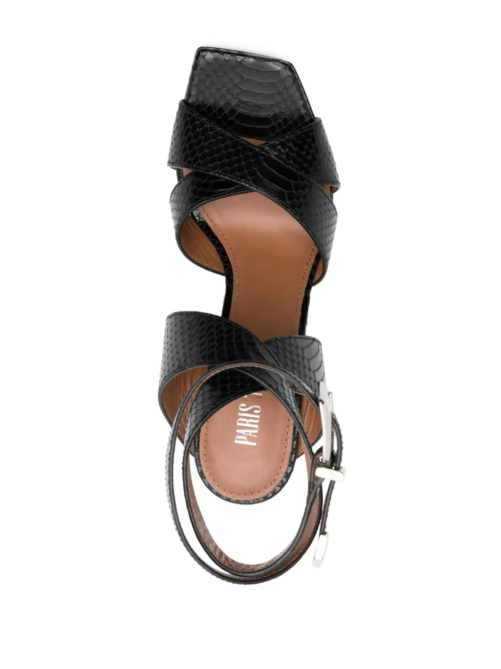 Shop Paris Texas Arizona 100mm Leather Sandals In Black