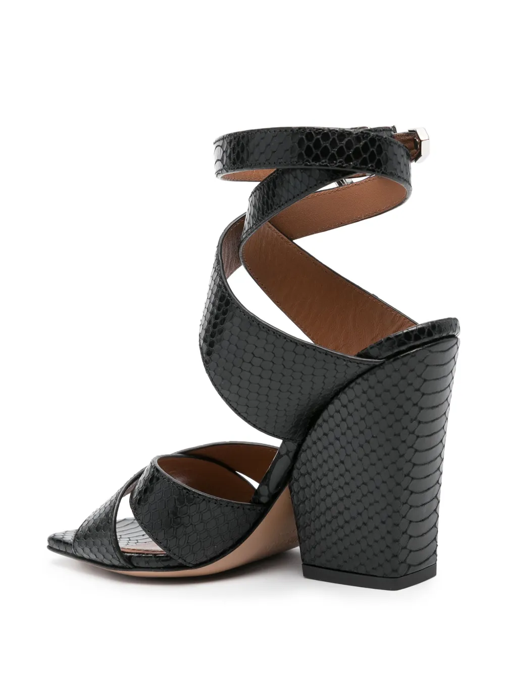 Shop Paris Texas Arizona 100mm Leather Sandals In Black