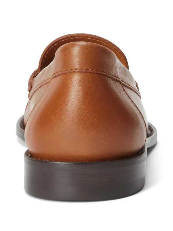 Polo Ralph Lauren penny-slot Leather Loafers | Brown | FARFETCH