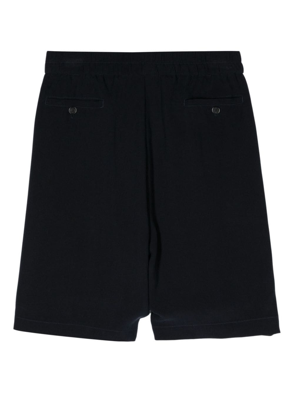 Shop Giorgio Armani Pleat-detail Wide-leg Shorts In Blue