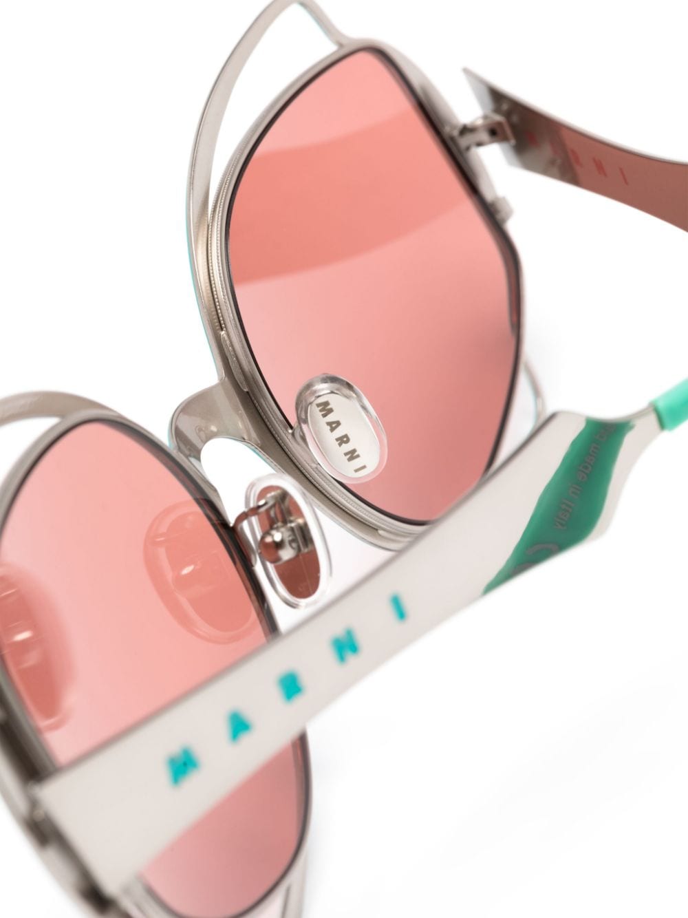 Shop Marni Eyewear We3 Butterfly-frame Sunglasses In Green