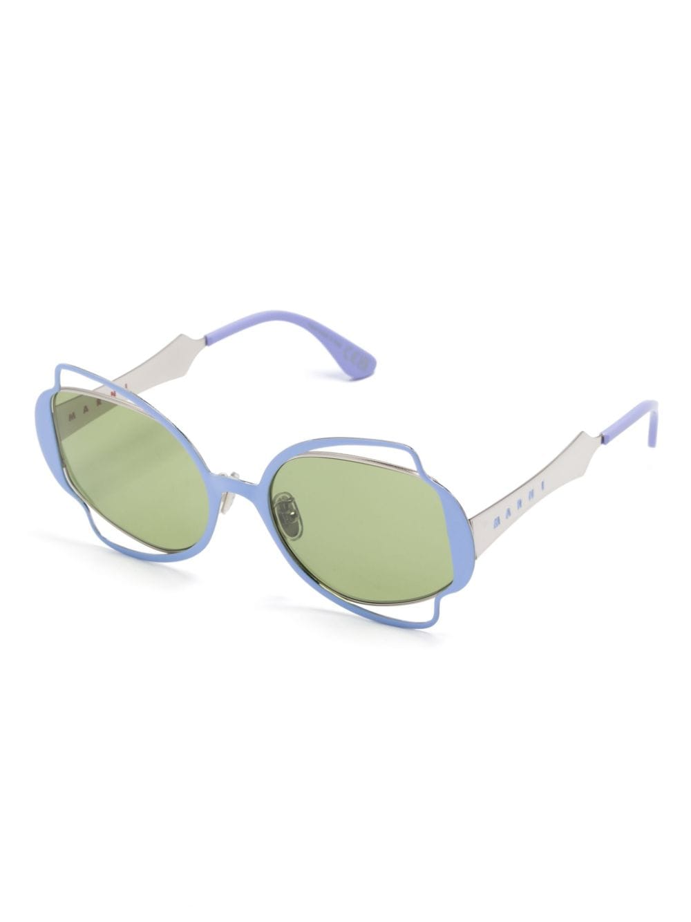 Marni Eyewear Zonnebril met oversized montuur Paars