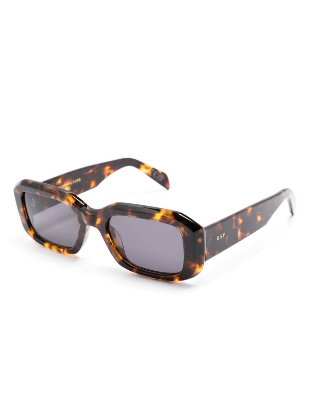 Shop Retrosuperfuture Sagrado Burnt Havana Rectangle-frame Sunglasses In Brown