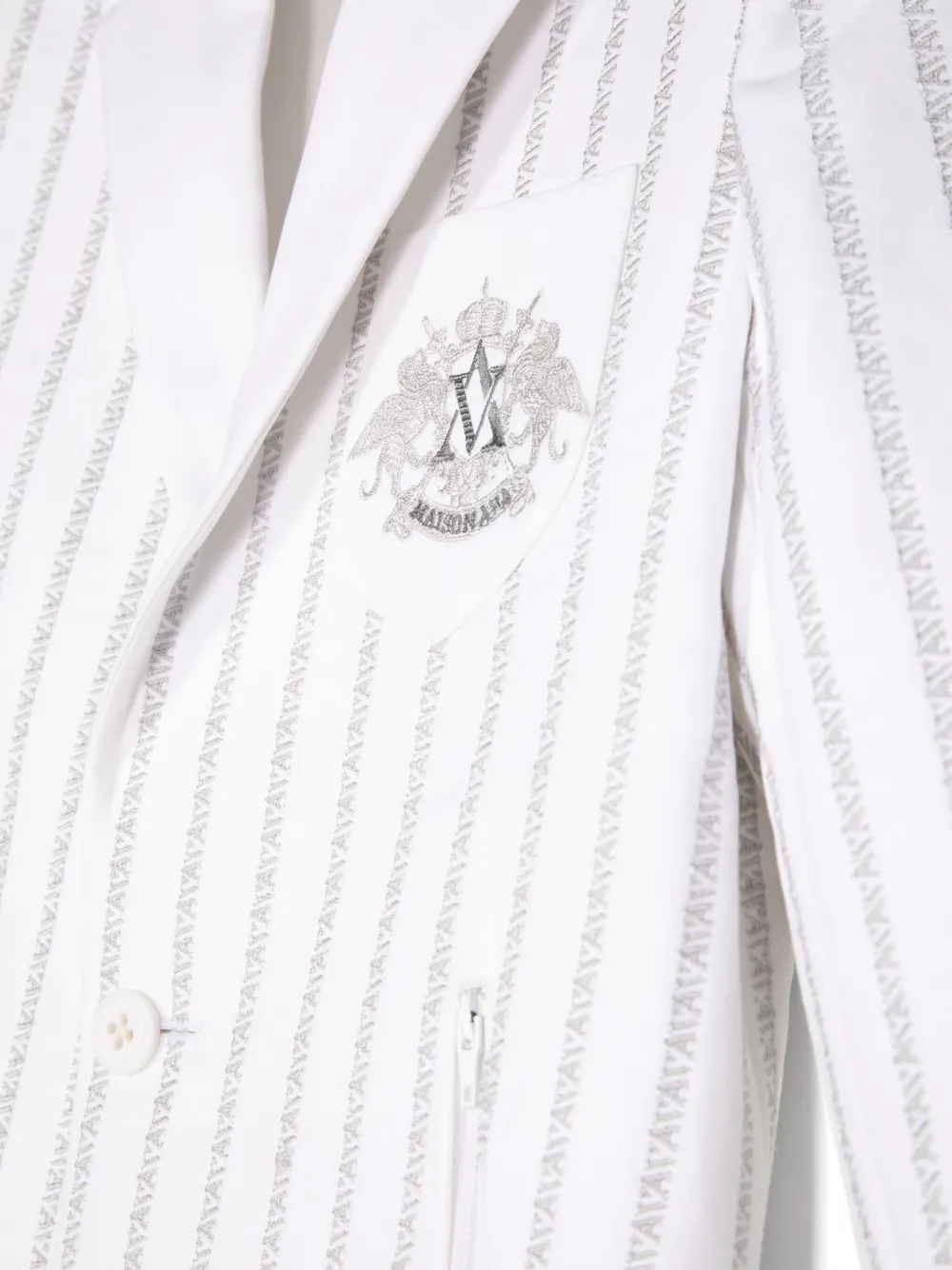 MAISON AVA Blazer met enkele rij knopen Wit