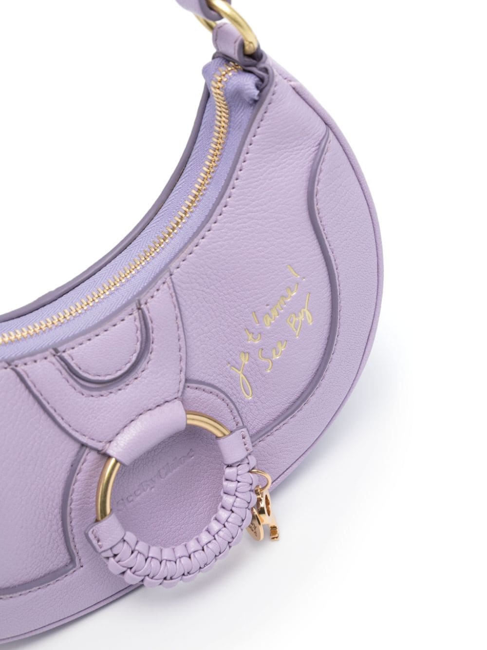 Shop See By Chloé Hana Leather Shoulder Bag In Purple