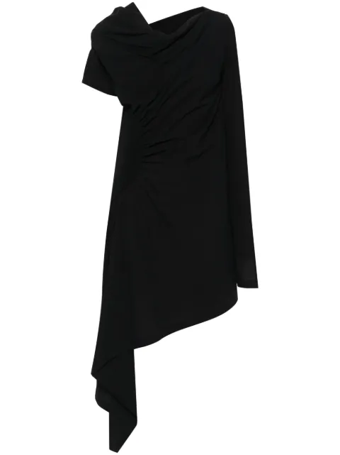 Issey Miyake crepe asymmetric mini dress