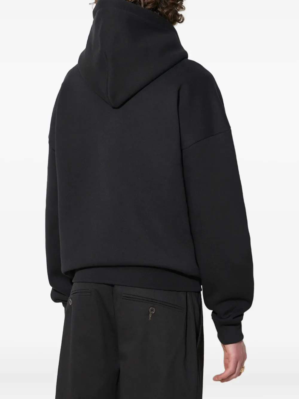 Alpha Industries Flock Logo Hoodie In Black
