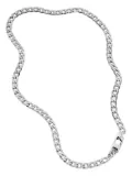 Diesel logo-pendant curb-chain necklace - Silver
