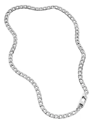 Diesel Dx1433 Oval D カーブチェーン ネックレス | シルバートーン