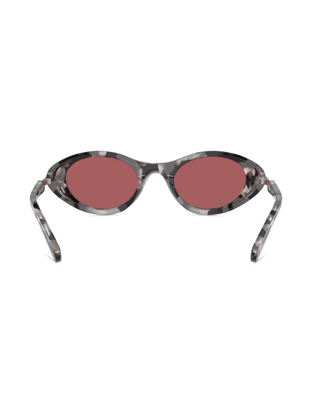 Shop Diesel Camouflage-print Oval-frame Sunglasses In Grey