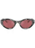 Diesel camouflage-print oval-frame sunglasses - Grey